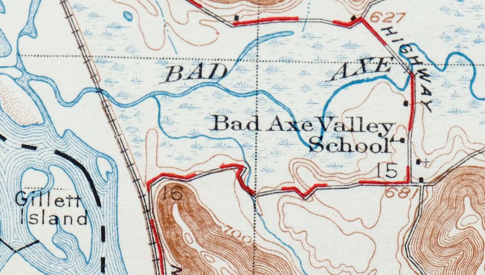 Stoddard Wisconsin Iowa Vintage 1926 USGS Topo Map La Crosse