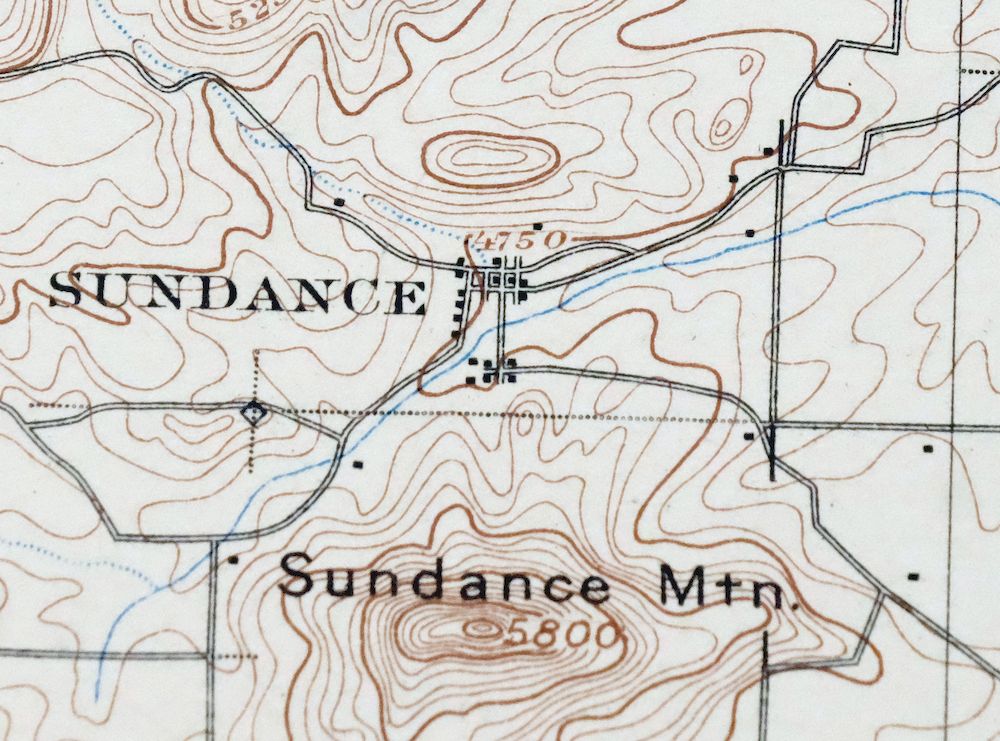 Sundance Wyoming Antique 1898 USGS Topo Map Black Hills NF Topographic