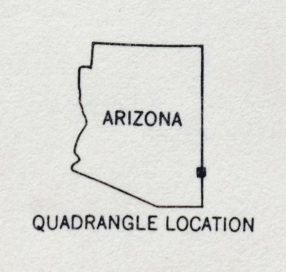Duncan Arizona New Mexico Vintage USGS Topo Map 1960 Peloncillo Mts