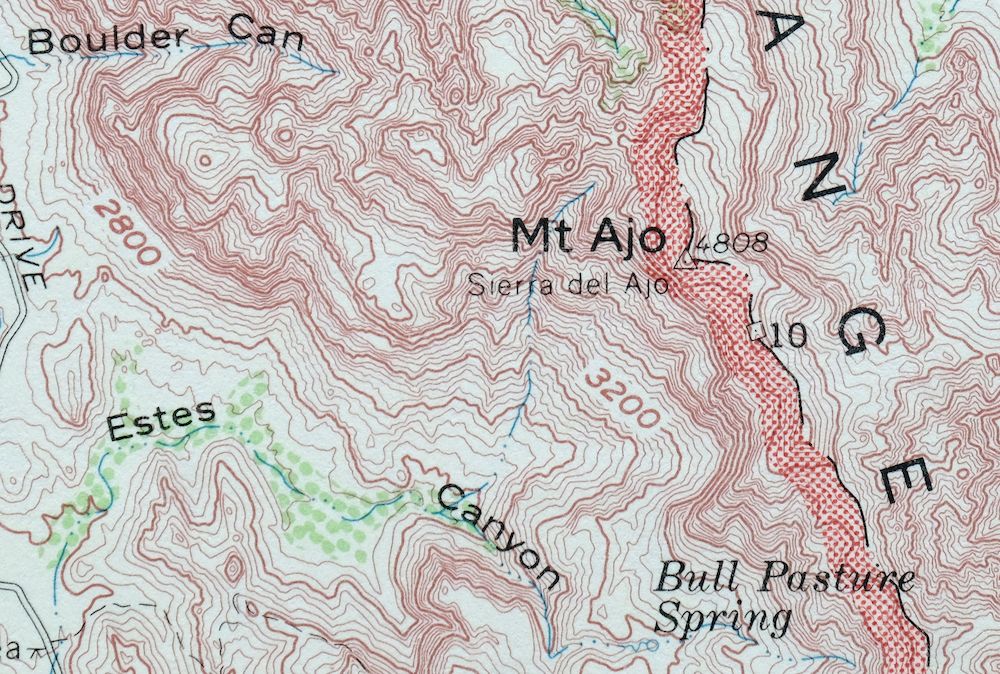 Mount Ajo Arizona Vintage USGS Topographic Map 1963 Organ Pipe National Monument eBay