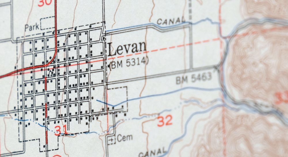 Nephi Utah Vintage Original USGS Topo Map 1951 Levan 15minute