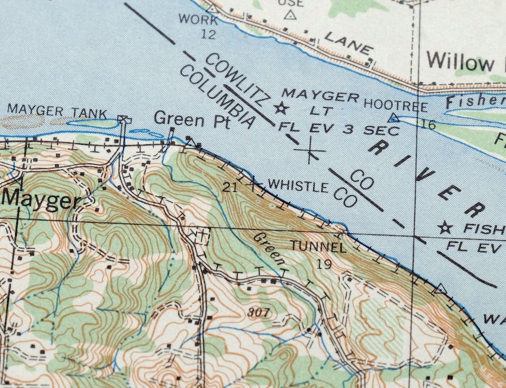 1942 Clatskanie Oregon Vintage Army CoE Topo Map West Longview Apiary ...