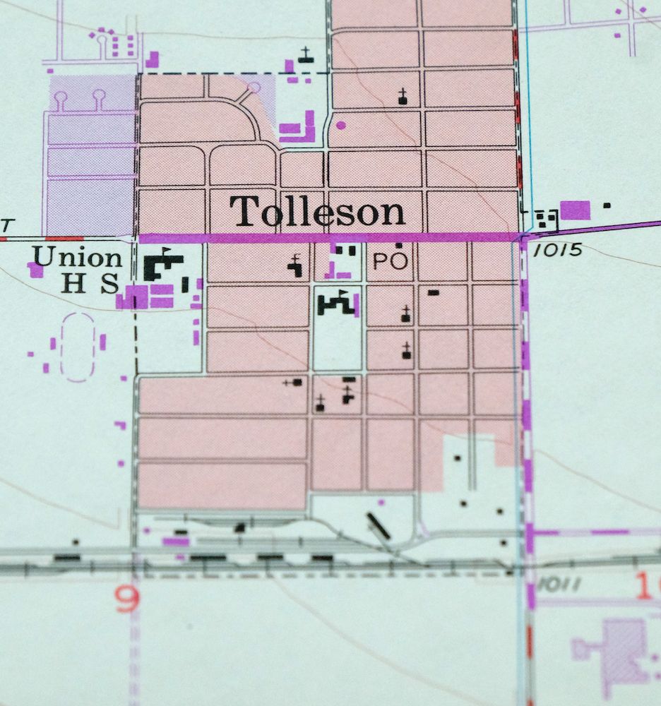 Tolleson Goodyear Litchfield Park Arizona Vintage USGS Topo Map 1957