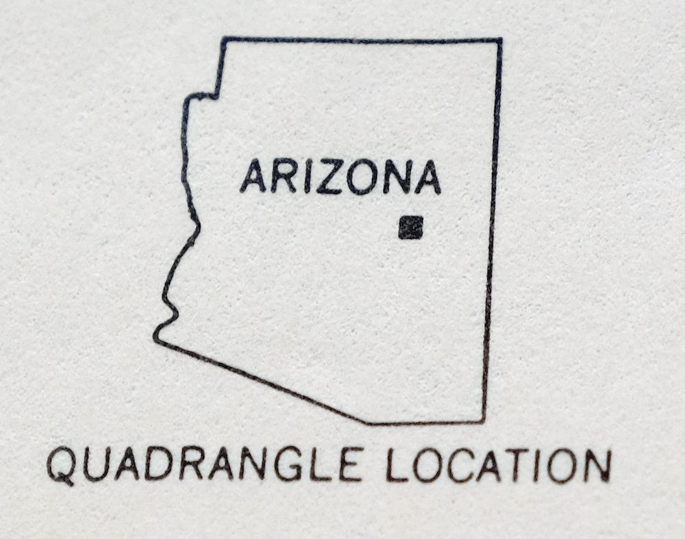 Cibecue Arizona Vintage USGS Topographic Map 1961 Sitgreaves NF 15