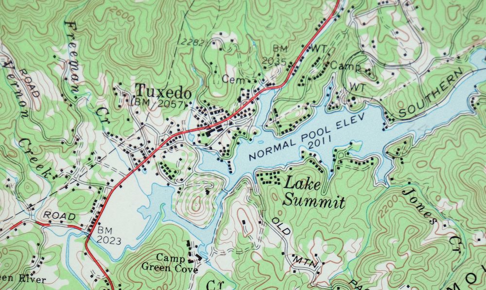 Tigerville South Carolina Vintage USGS Topo Map 1959 Slater Saluda