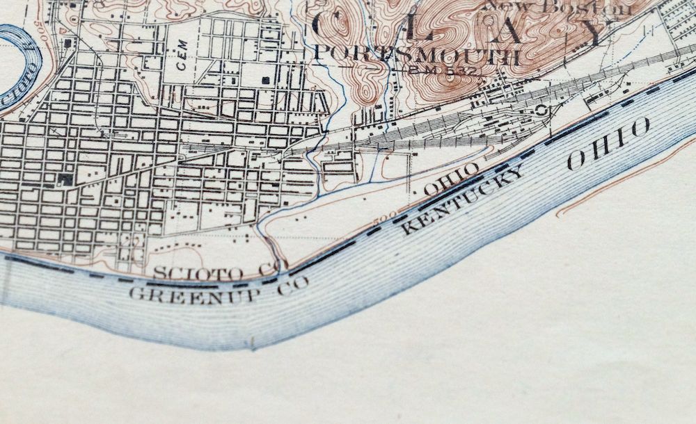 1916 Wheelersburg Ohio Antique USGS Topo Map Greenup Flatwoods Topographical eBay