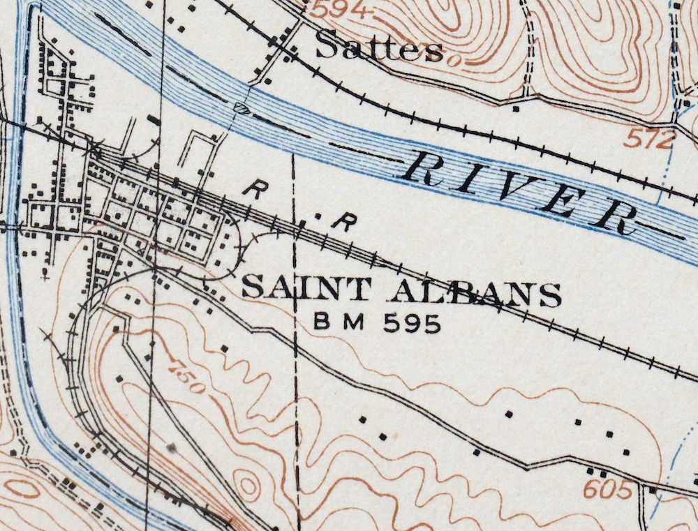 1909 Saint Albans Alum Creek West Virginia Antique USGS Topographic Map