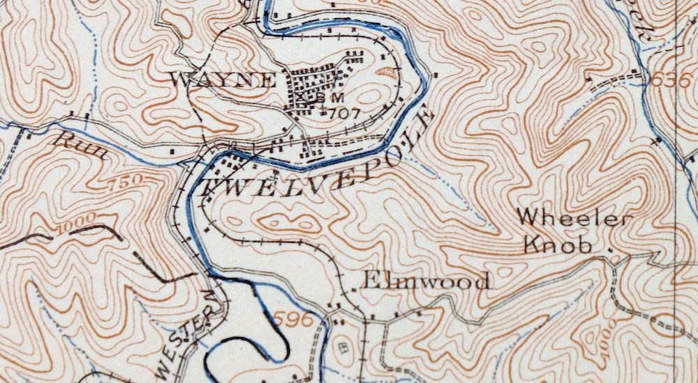 1909 Wayne Dunlow Cove Gap West Virginia Antique USGS Topo Map