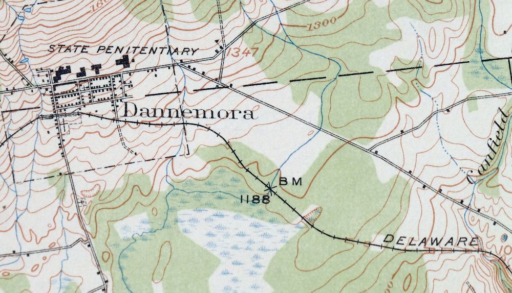 1913 Dannemora Peru Morrisonville New York Antique USGS Topo Map