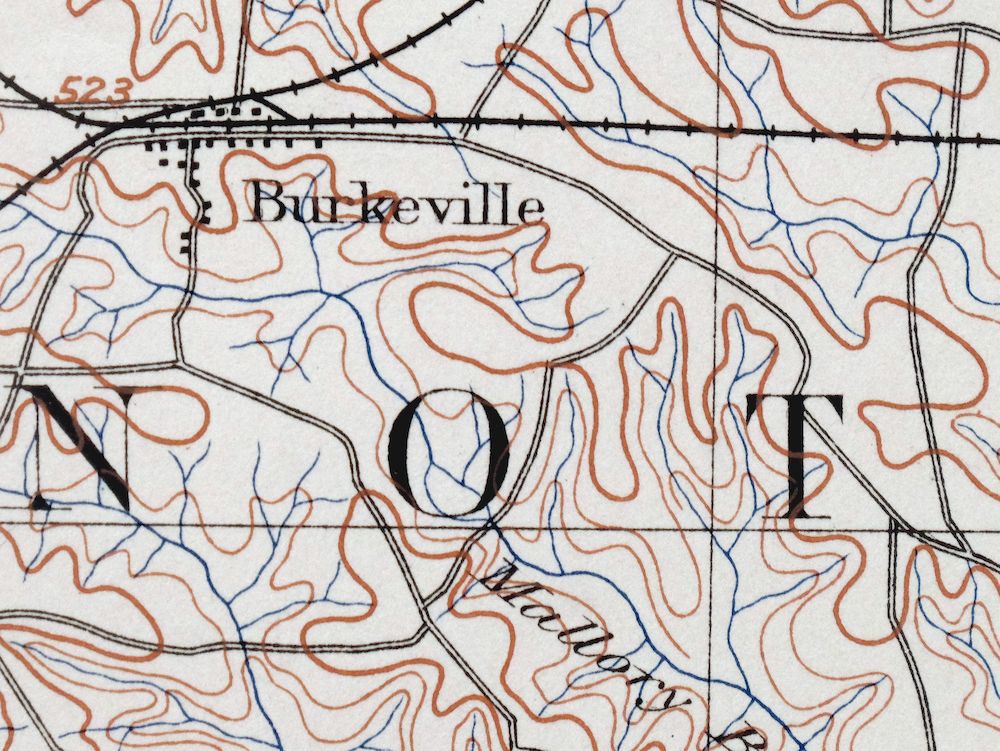 Farmville Keysville Cumberland Virginia Antique USGS Topo Map 1893