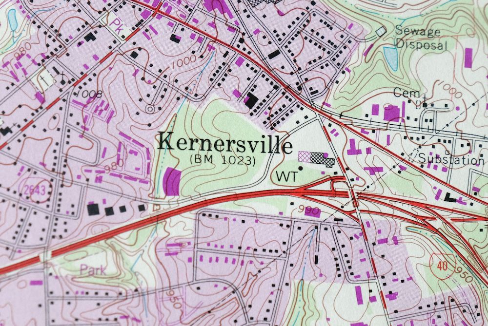 Kernersville Horneytown Union Cross North Carolina Original USGS Topo