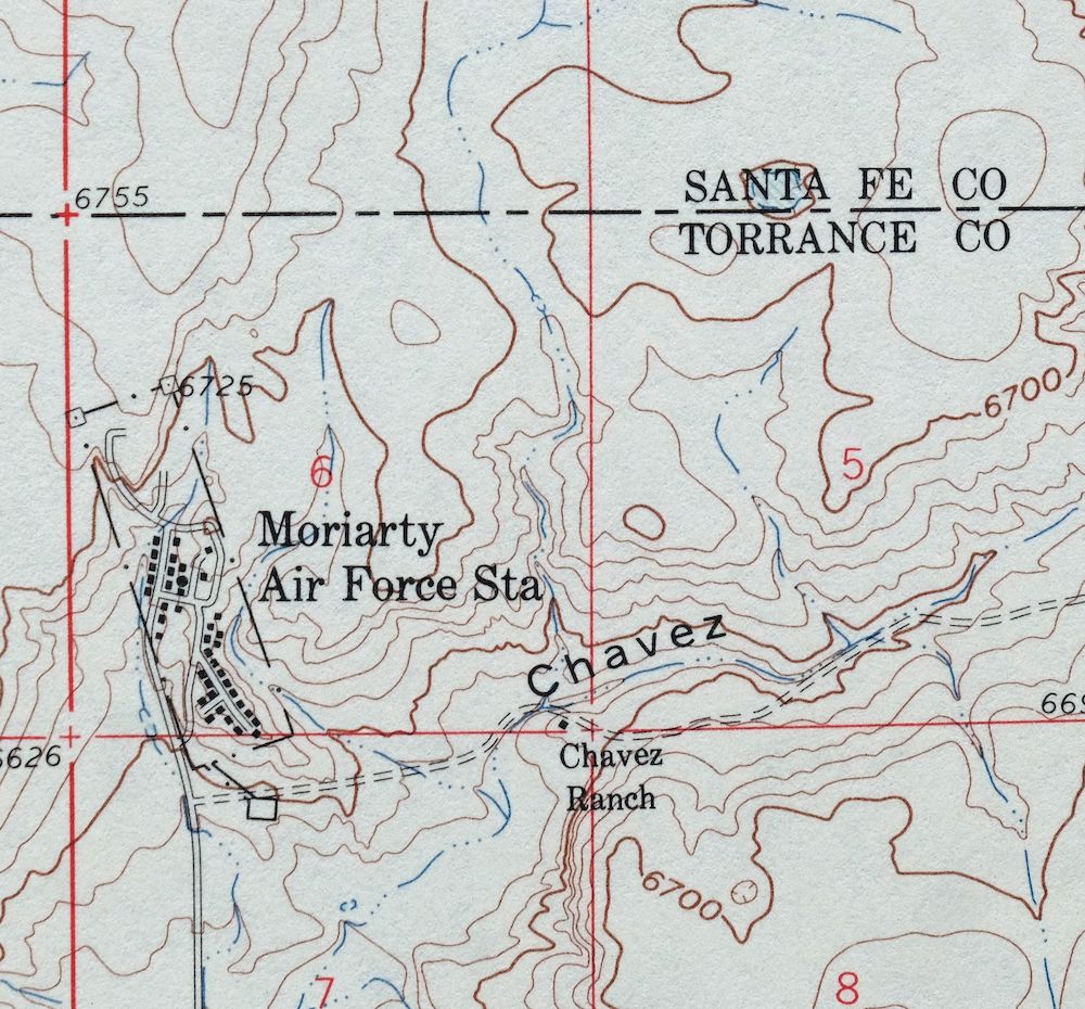 1960 Stanley New Mexico Moriarty Vintage 15minute USGS Topographic
