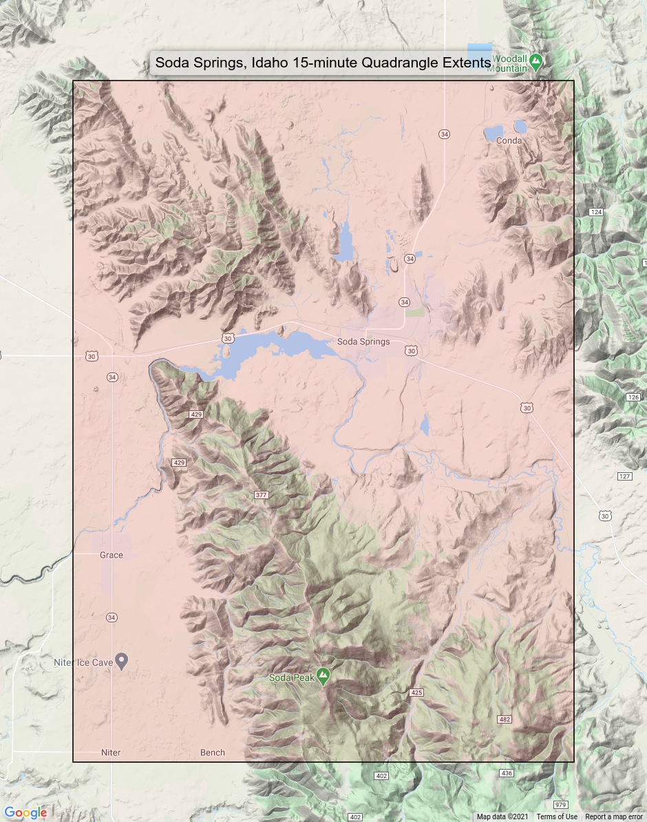 Soda Springs Cache NF Grace Idaho Vintage USGS Topo Map 1949