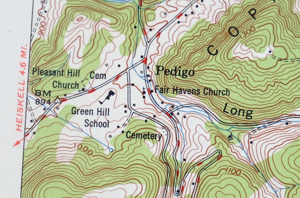 Knoxville Fountain City Halls Crossroads Tennessee Vintage USGS Topo