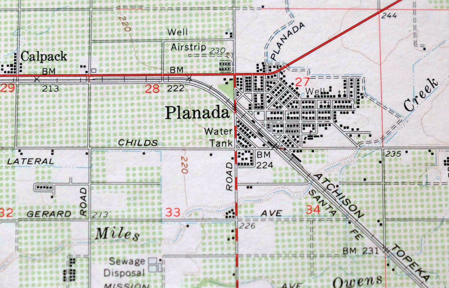1962 Merced California Planada Vintage 15minute USGS Topographic Topo