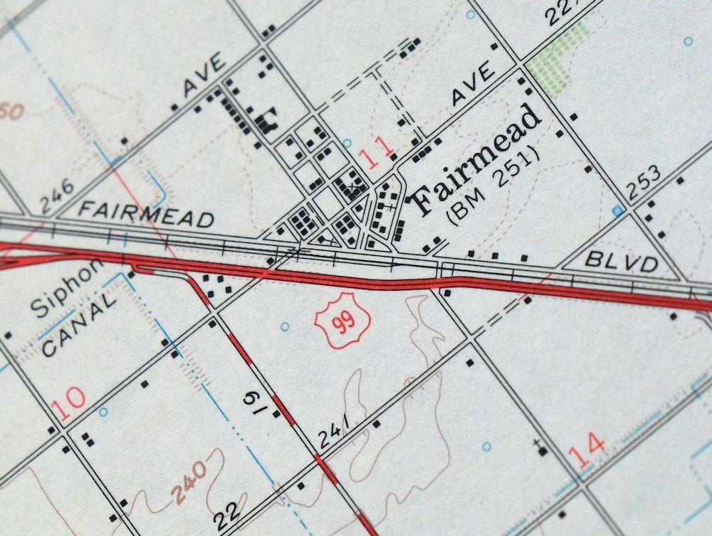 1961 Le Grand California Madera Vintage 15minute USGS Topographic Topo