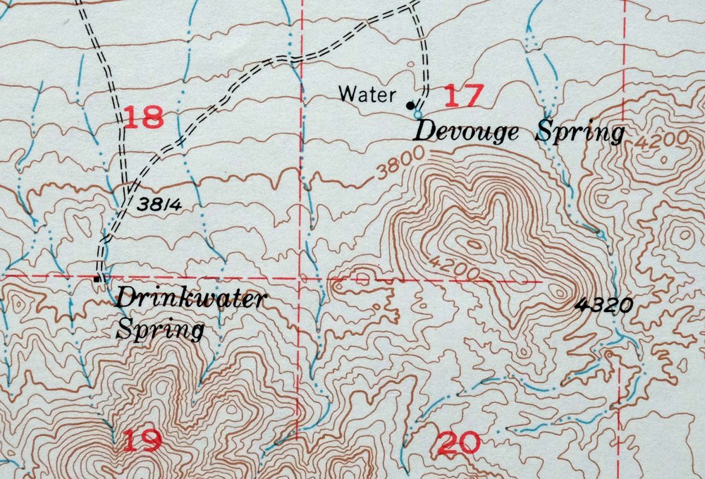 Tiefort Mountains Fort Irwin Bicycle Lake California Vintage USGS Topo