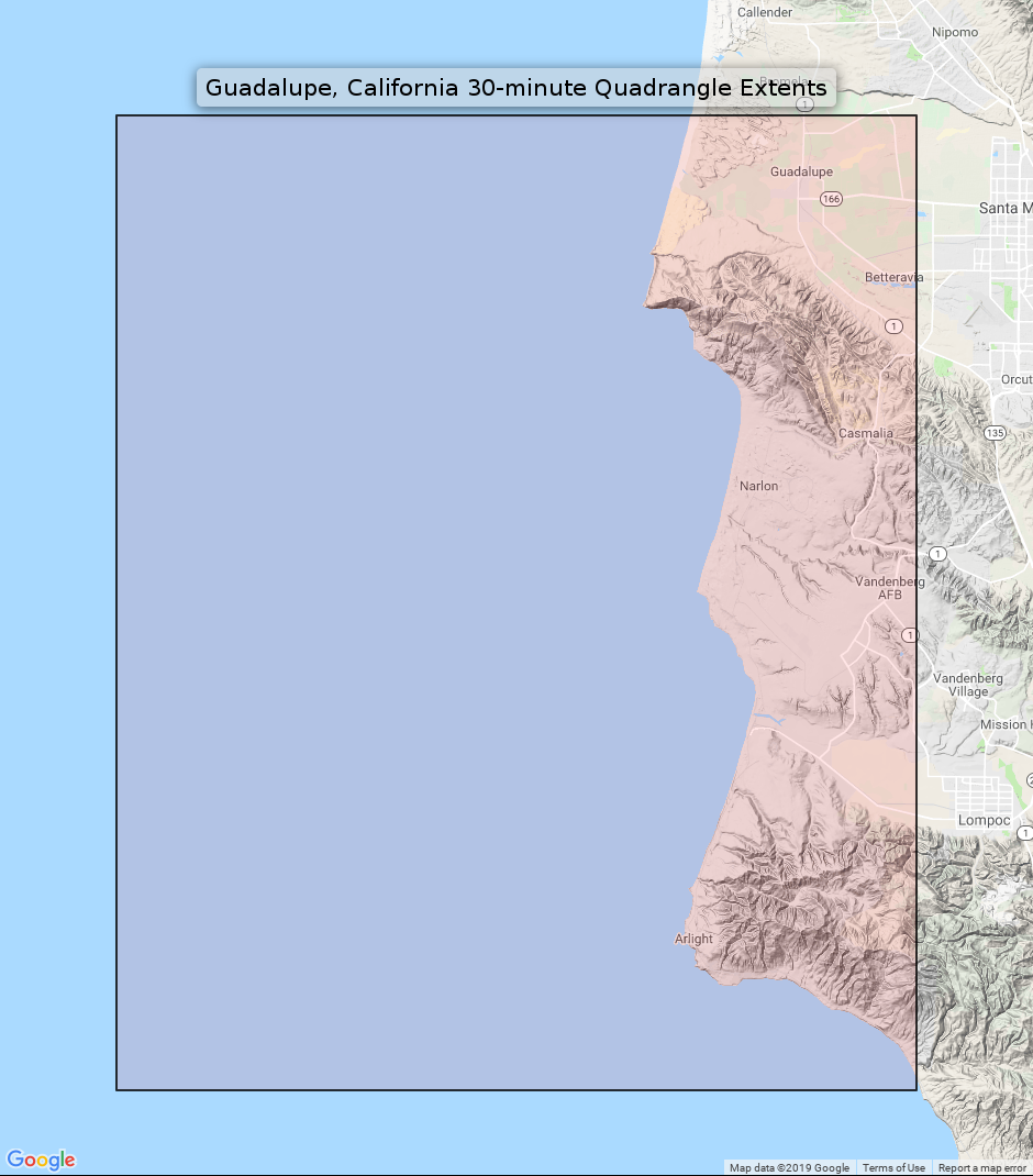 1905 Guadalupe California Santa Maria Rare Antique 30minute USGS Topo