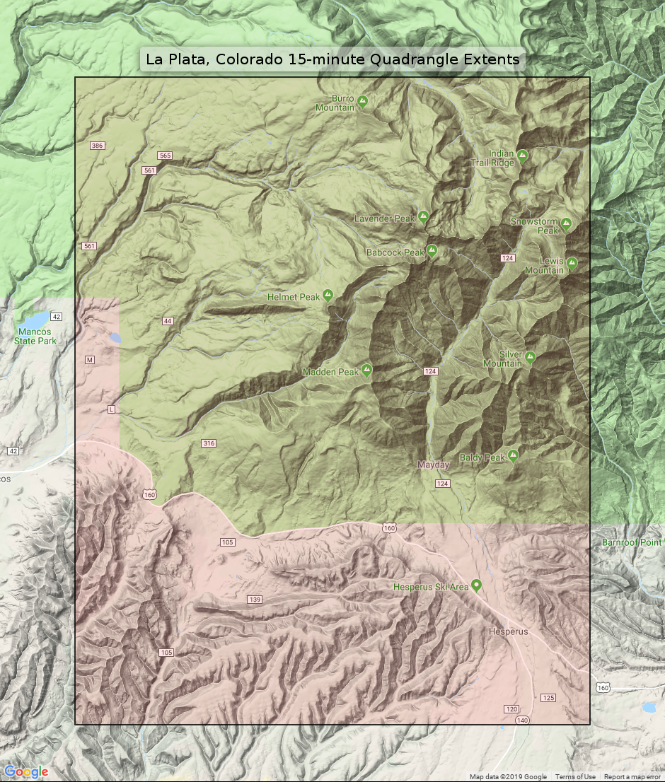 La Plata Colorado Rare Antique 1897 USGS Topo Map Hesperus Peak
