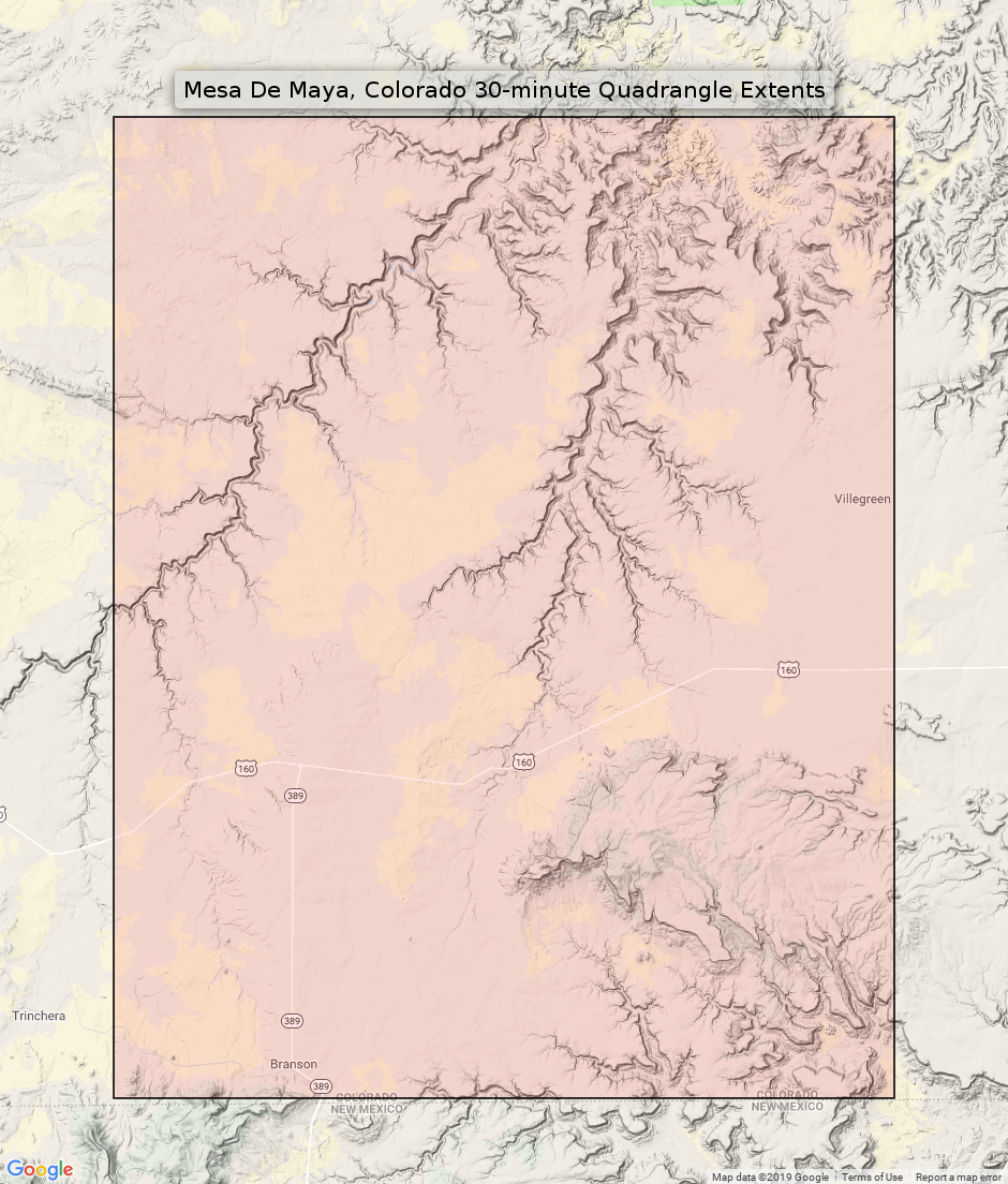 Mesa De Maya Colorado Rare Antique Usgs Reconnaissance Topo Map 13 Branson Ebay