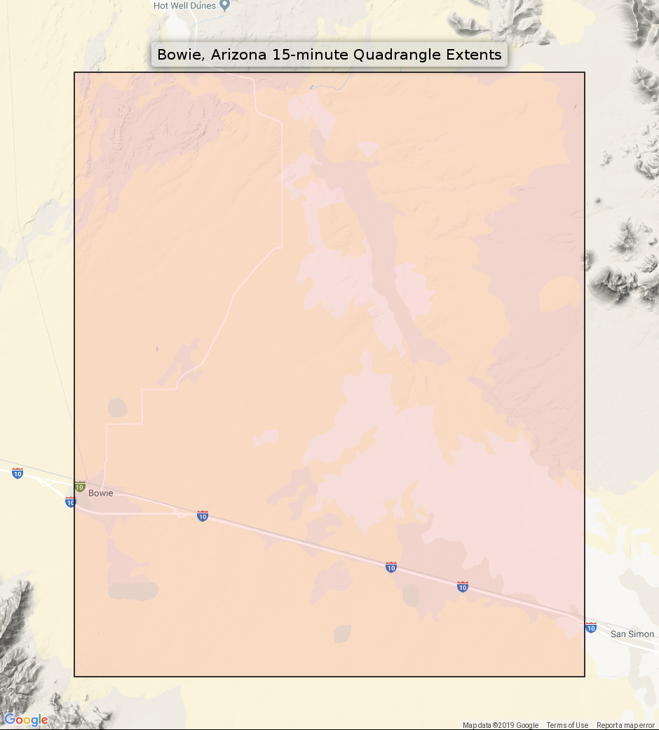 Bowie Arizona Vintage Original 1950 USGS Topographic Map 15minute Topo eBay