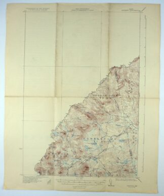 Skinner Maine Lowelltown USGS 15-Min Topo Map 1931 Antique