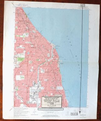 Evanston Illinois Chicago USGS 7.5-Min Topo Map 1964 Vintage