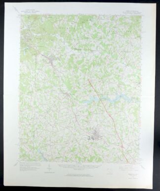 Inman South Carolina Boiling Springs USGS Topo Map 1964