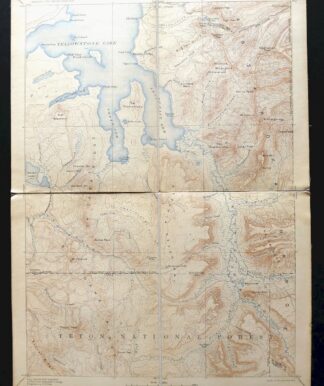 1922 Lake Wyoming Antique USGS Topographic Map