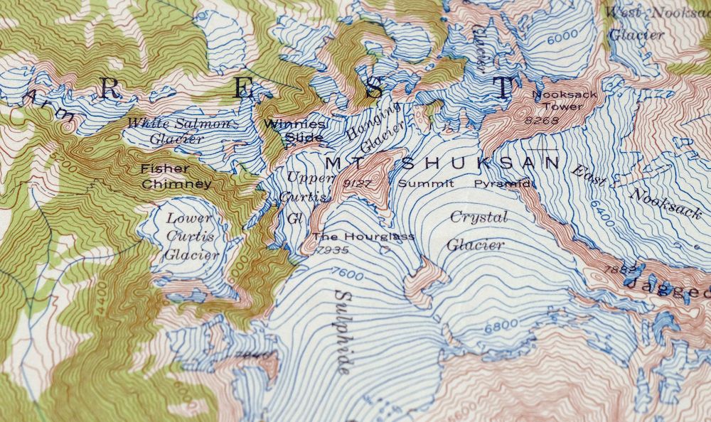 Mount Shuksan Washington USGS 15-Min Topo Map 1957 Vintage - Image 4