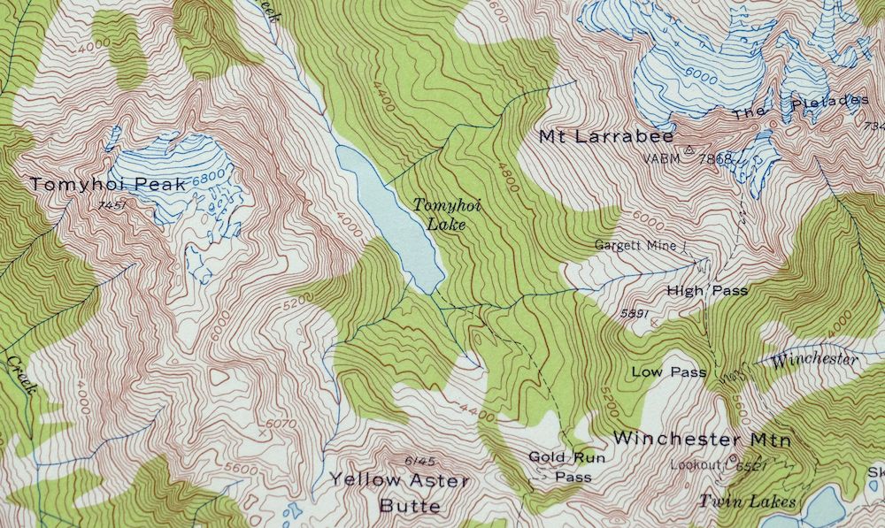 Mount Shuksan Washington USGS 15-Min Topo Map 1957 Vintage - Image 2