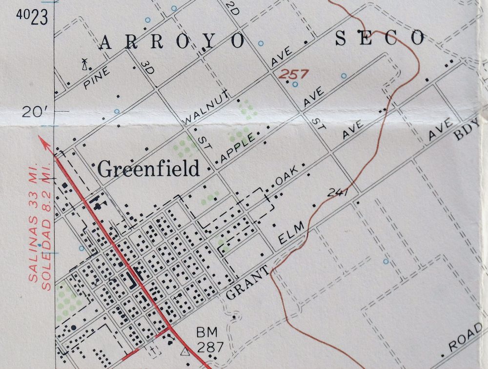 Greenfield California Salinas River USGS Topo Map 1973 - Image 2