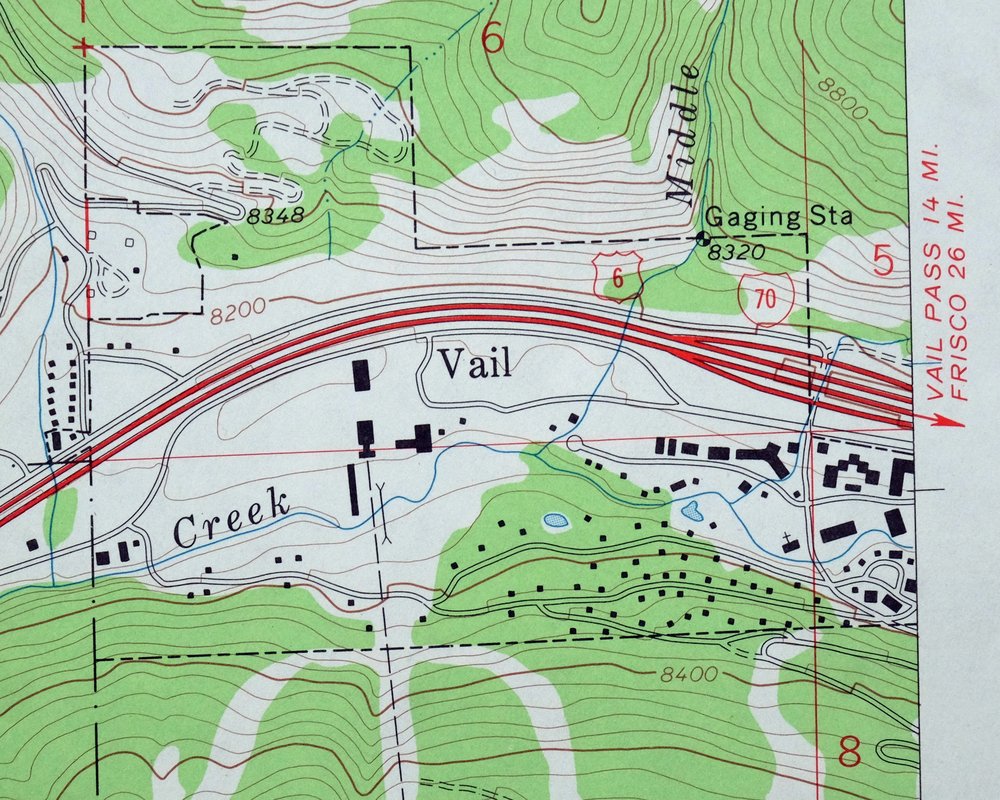 Vail West Colorado Avon USGS 7.5-Min Topo Map 1973 Vintage - Image 5