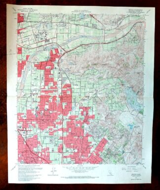Orange Anaheim California Vintage USGS Topographic Map 1970