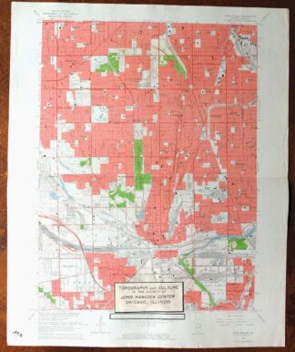 Blue Island Illinois Chicago Posen USGS Topographic Map 1965