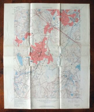 Norwood Massachusetts Boston Dover USGS Topographic Map 1960