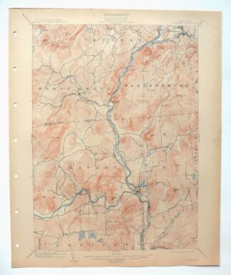 Luzerne New York Warrensburg Corinth USGS Topo Map 1911