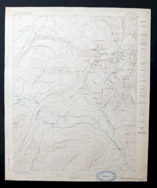 La Plata Colorado Mayday Hesperus USGS Topo Map 1897 Antique