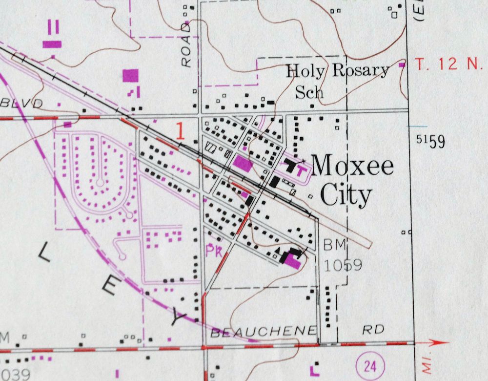 Yakima East Washington Moxee Parker USGS Topo Map 1985 - Image 4