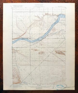 Coyote Rapids Washington USGS 15-Min Topo Map 1916 Antique