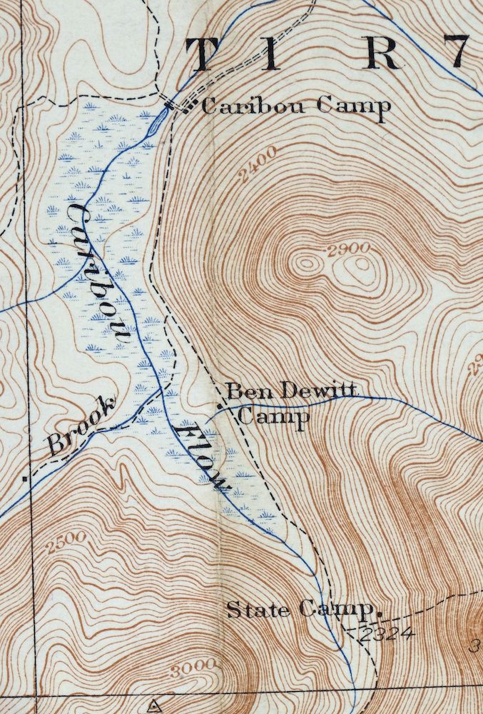 Chain Lakes Maine Round Mountain USGS Topo Map 1935 Antique - Image 4