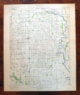 Birds Illinois Flat Rock Robinson USGS Topographic Map 1917