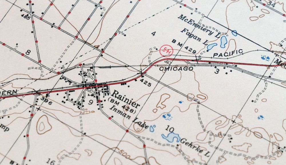 Yelm Washington Rainier North Yelm USGS 15-Min Topo Map 1944 - Image 2