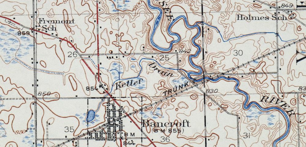 Corunna Michigan Owosso Durand USGS Topo Map 1929 Antique - Image 2