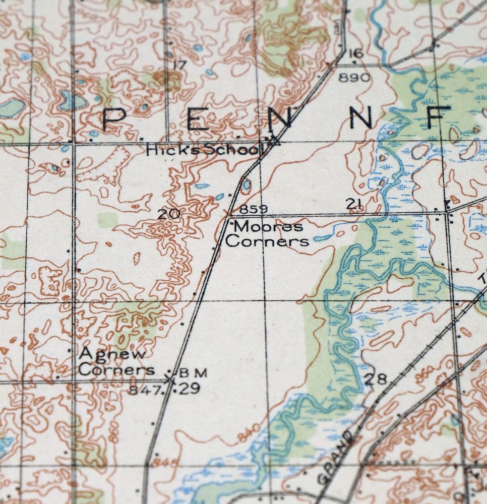 Battle Creek Michigan Springfield USGS Topo Map 1918 Antique - Image 3