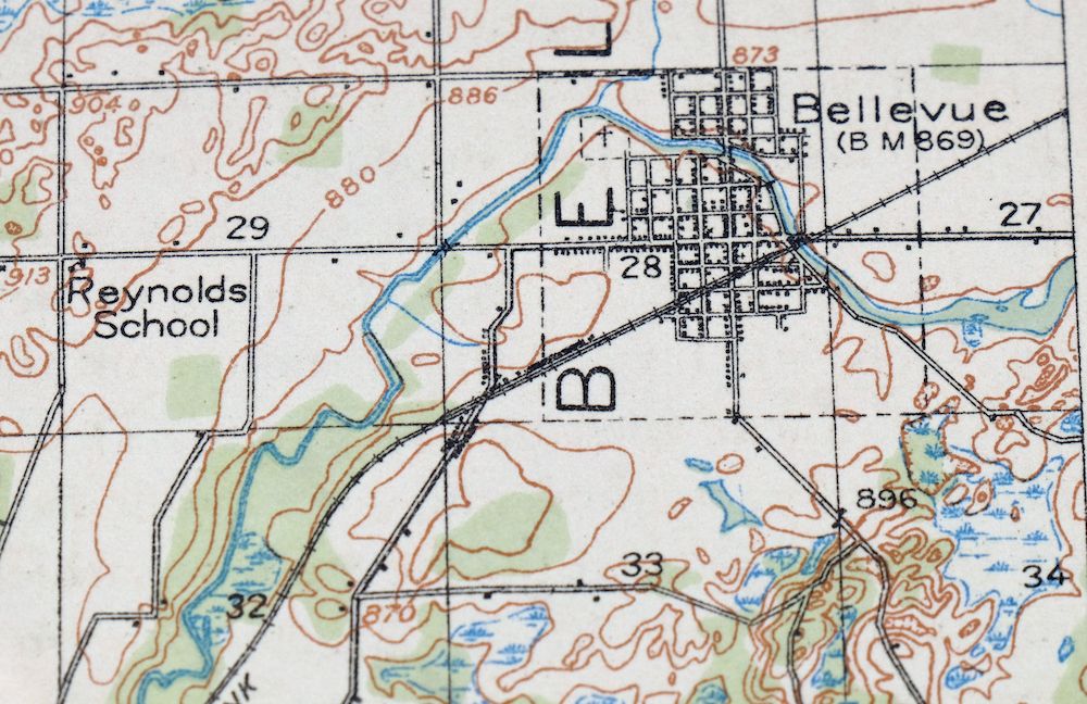 Battle Creek Michigan Springfield USGS Topo Map 1918 Antique - Image 2