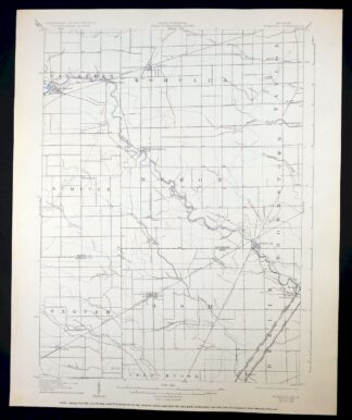 Romulus Michigan Taylor Woodhaven USGS Topo Map 1926 Antique