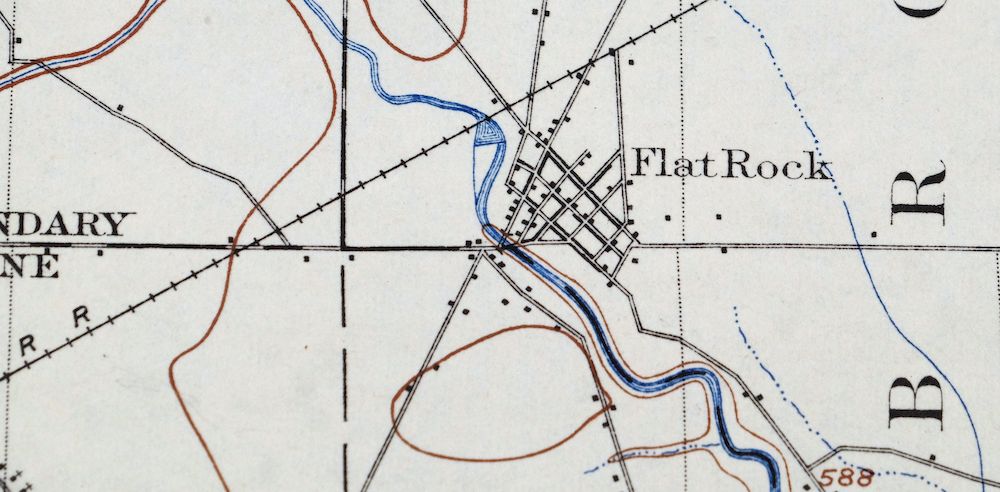 Romulus Michigan Taylor Woodhaven USGS Topo Map 1926 Antique - Image 4