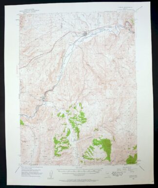Carlin Nevada Humboldt River Bunker Hill USGS Topo Map 1961