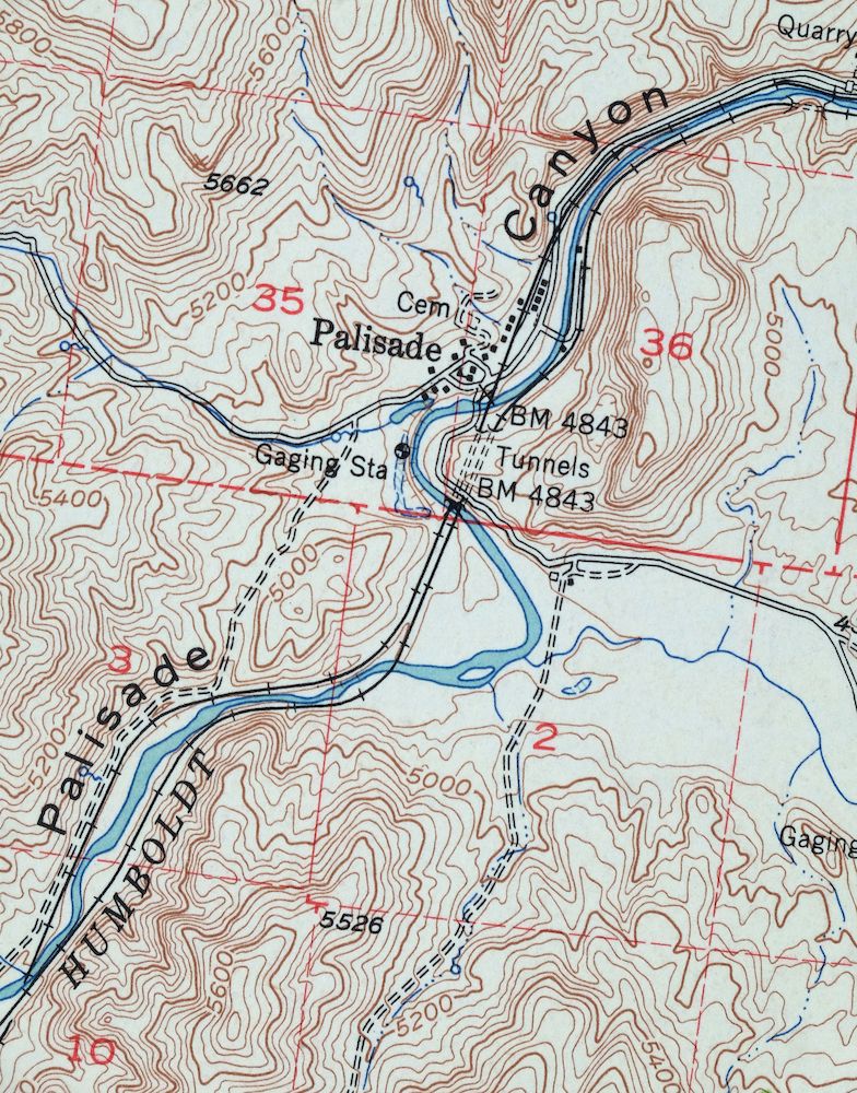 Carlin Nevada Humboldt River Bunker Hill USGS Topo Map 1961 - Image 3